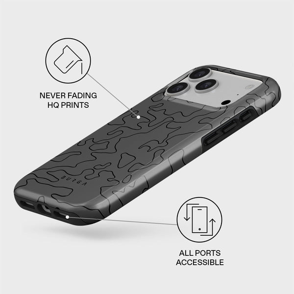 ブルガ BURGA iPhone17proケース ブラック ハート Black Rock - iPhone 17 Pro Max Case | BURGA