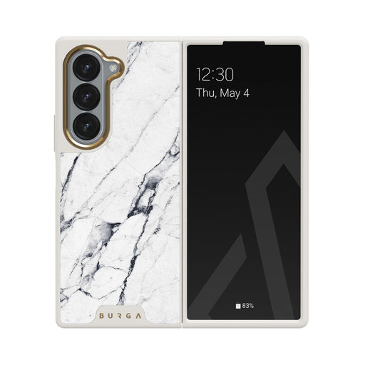 Satin White - Marble Samsung Galaxy Z Fold 6 Case 23