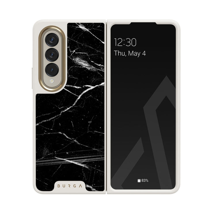 Noir Origin - Black Marble Samsung Galaxy Z Fold 4 Case