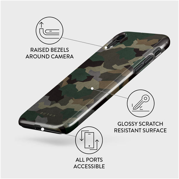Tropical Green Camo iPhone XR Case BURGA