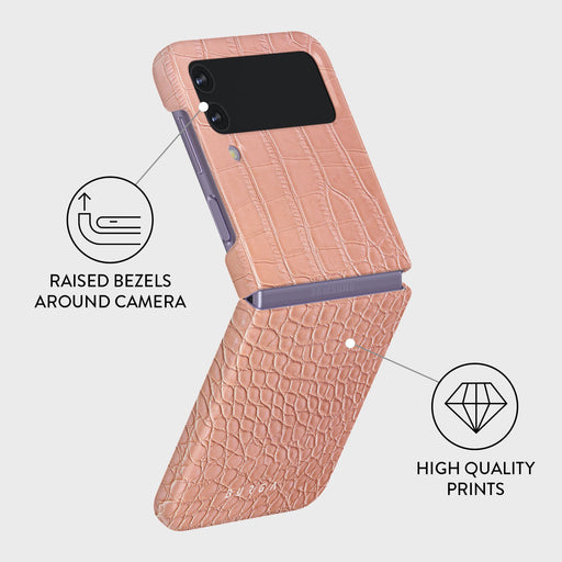 Pink Croco - Samsung Galaxy Z Flip 4 Case 3