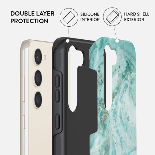 Uluwatu Waves - Teal Samsung Galaxy S23 Plus Case 6