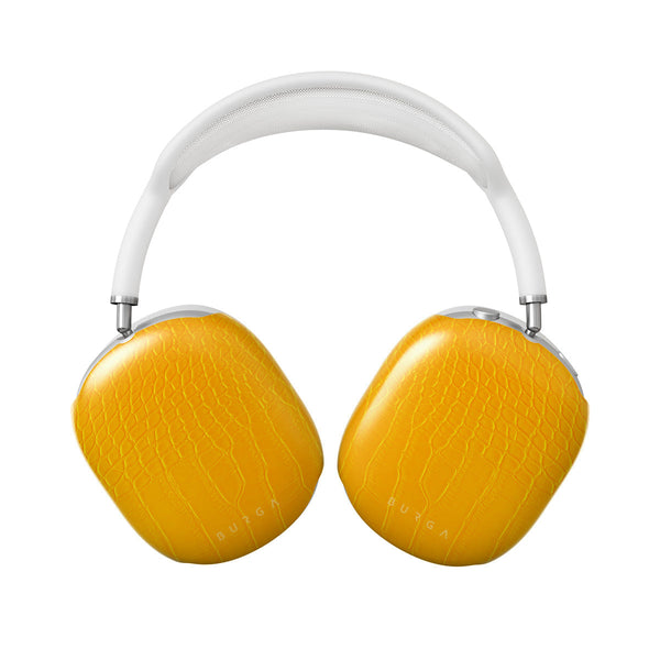 Canary Yellow Snake Skin Apple AirPods Max Case Cover BURGA