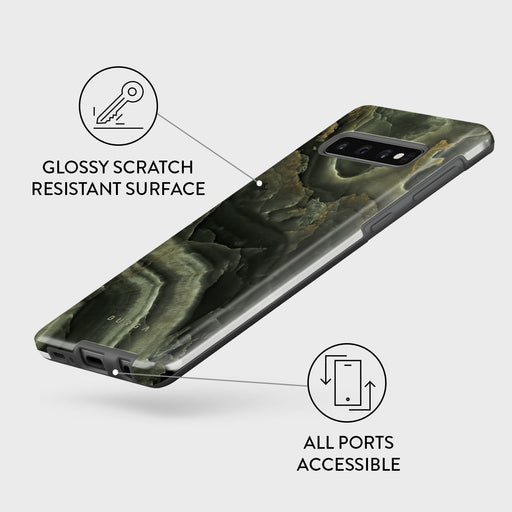 Misty Forest - Green Marble Samsung Galaxy S10 4G Case 7