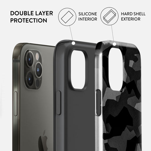 Night Black Camouflage - iPhone 12 Pro Case 6