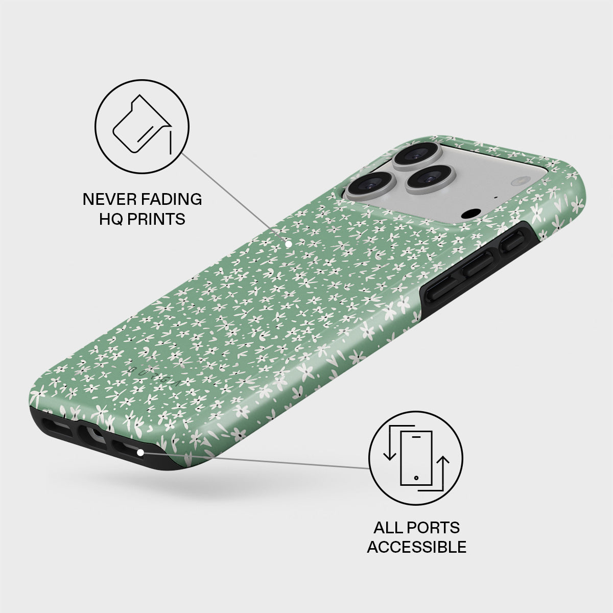 BURGA iPhone 17 Pro Max ケース 花柄 ELITE Lush Meadows - Floral iPhone 17 Pro Max Case | BURGA