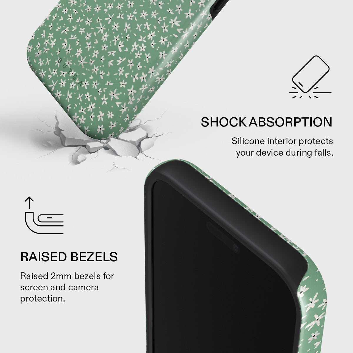 BURGA iPhone 17 Pro Max ケース 花柄 ELITE Lush Meadows - Floral iPhone 17 Pro Max Case | BURGA