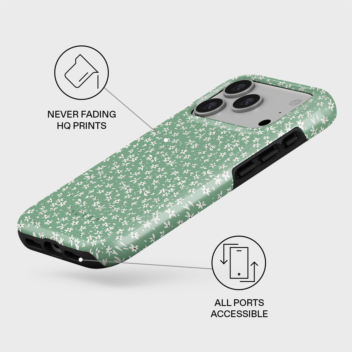 BURGA iPhone17pro ケース Lush Meadows - Floral iPhone 17 Pro Case | BURGA