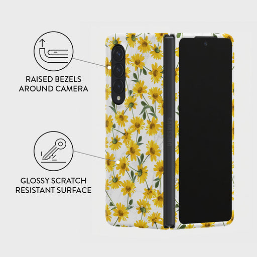 Summer Scent - Yellow Flower Samsung Galaxy Z Fold 4 Case 3