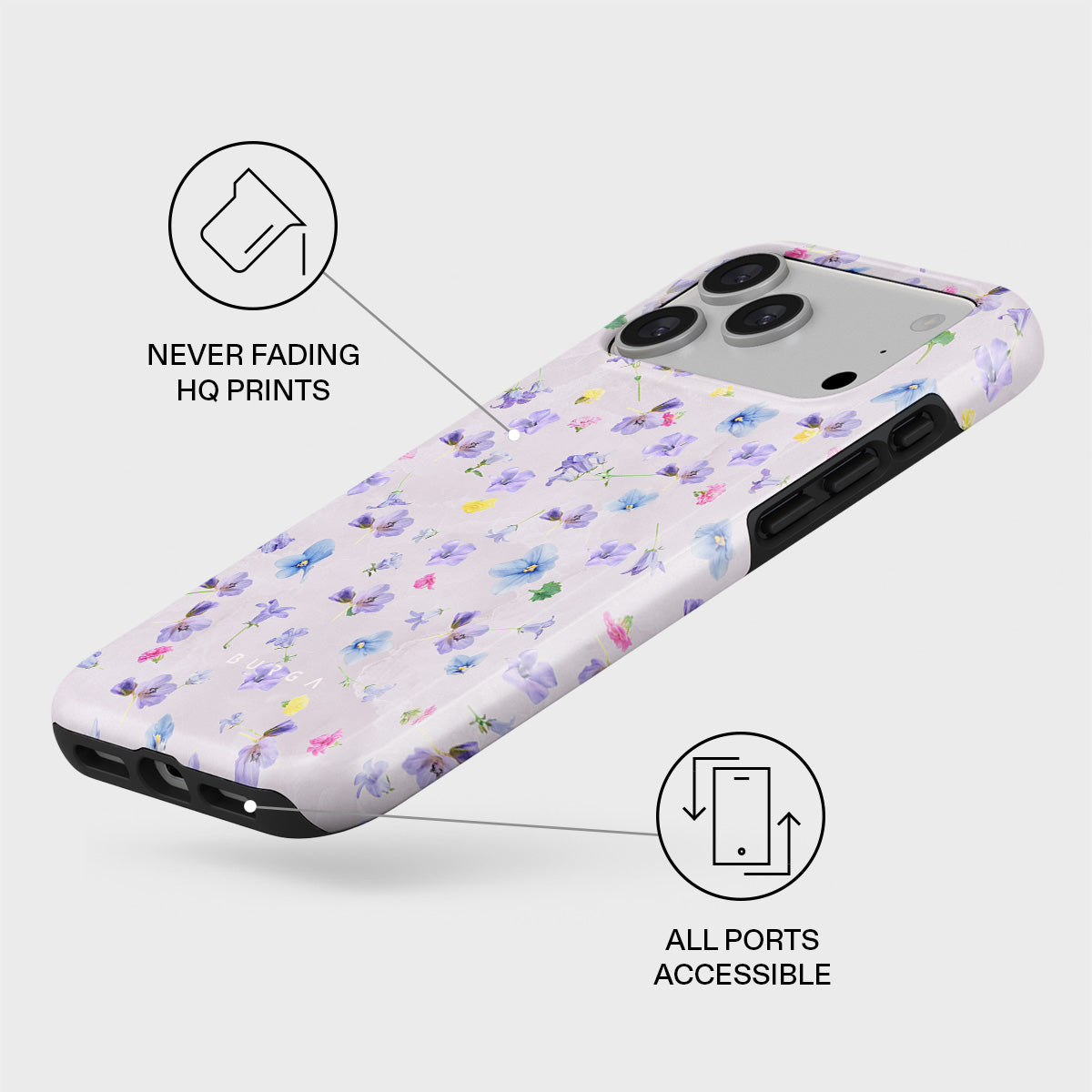 BURGA iPhone 17 Pro Max ケース 花柄 ELITE Wildflower - iPhone 17 Pro Max Case | BURGA