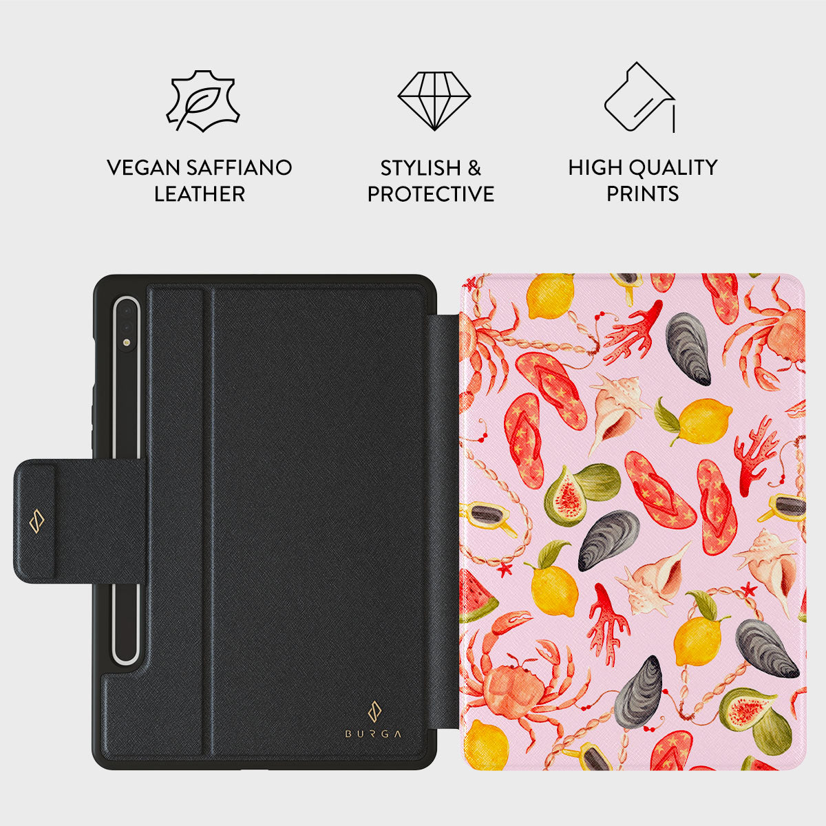 Bajo El Sol Samsung Galaxy Tab S9+ FE Case BURGA