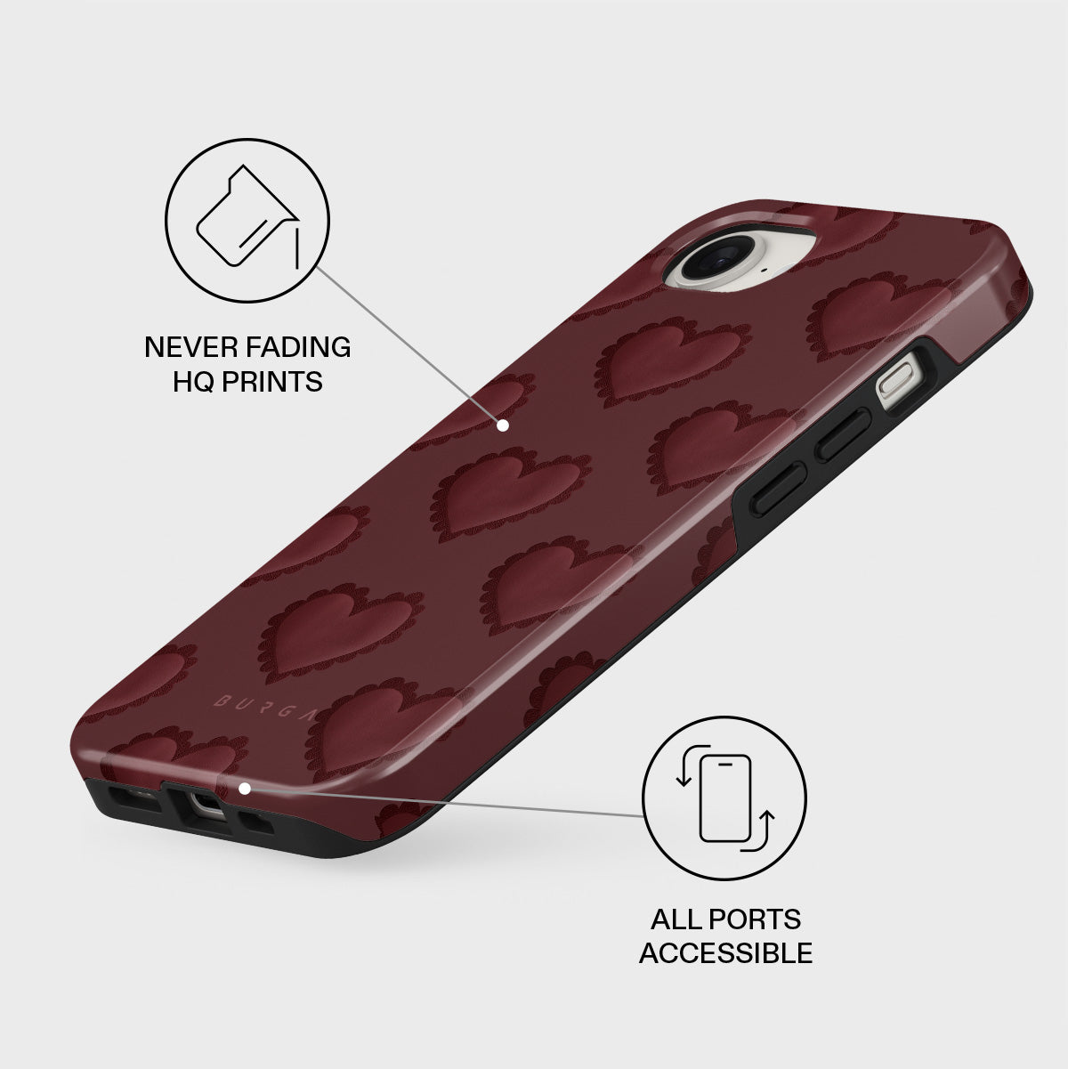 ブルガ BURGA ハートデザイン iPhone17ケース Loveholic - iPhone 17e Case | BURGA
