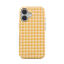 Tuscan Sun - Yellow Plaid iPhone 16 Plus Case