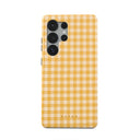 Tuscan Sun - Yellow Plaid Samsung Galaxy S25 Ultra Case 1