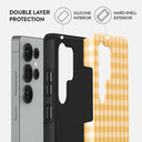 Tuscan Sun - Yellow Plaid Samsung Galaxy S25 Ultra Case 2