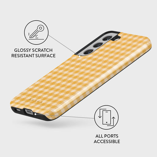 Tuscan Sun - Yellow Plaid Samsung Galaxy S22 Case 7
