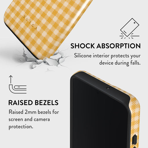 Tuscan Sun - Yellow Plaid Samsung Galaxy S22 Case 8
