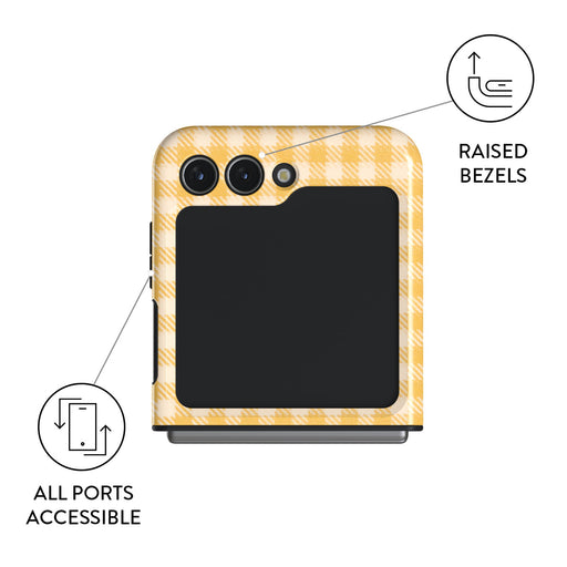 Tuscan Sun - Yellow Plaid Samsung Galaxy Z Flip 5 Case 9