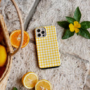 Tuscan Sun - Yellow Plaid iPhone 15 Plus Case 25