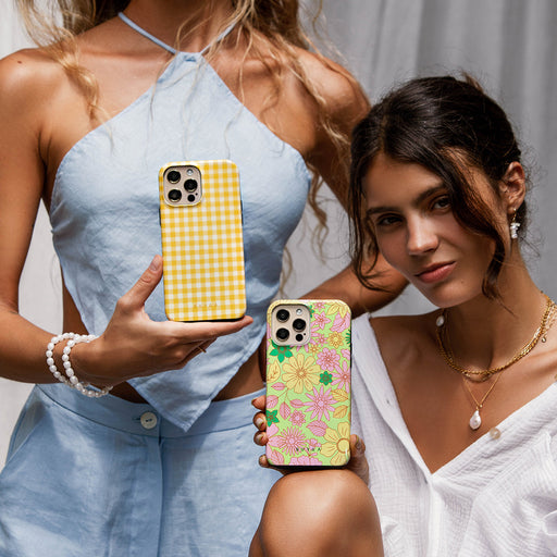 Tuscan Sun - Yellow Plaid iPhone 15 Plus Case 27