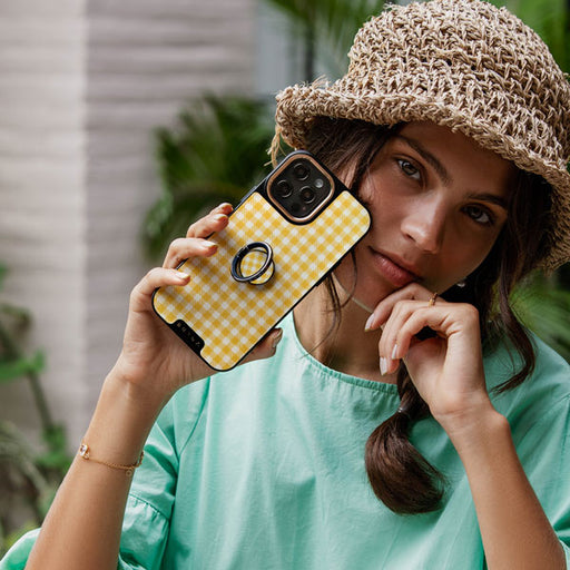 Tuscan Sun - Yellow Plaid Samsung Galaxy Z Fold 6 Case 17