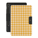 Tuscan Sun - Yellow Plaid Samsung Galaxy Tab S9+ FE Case 1