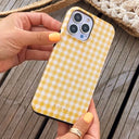 Tuscan Sun - Yellow Plaid iPhone 15 Plus Case 23