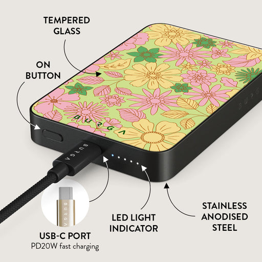 Amalfi Coast - Colorful Floral Magnetic Power Bank 15