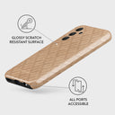 Simply Cream- Quilted Samsung Galaxy A15 4G / 5G Case 3