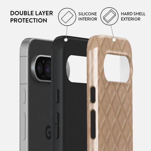 Simply Cream - Quilted Google Pixel 9 Case 2