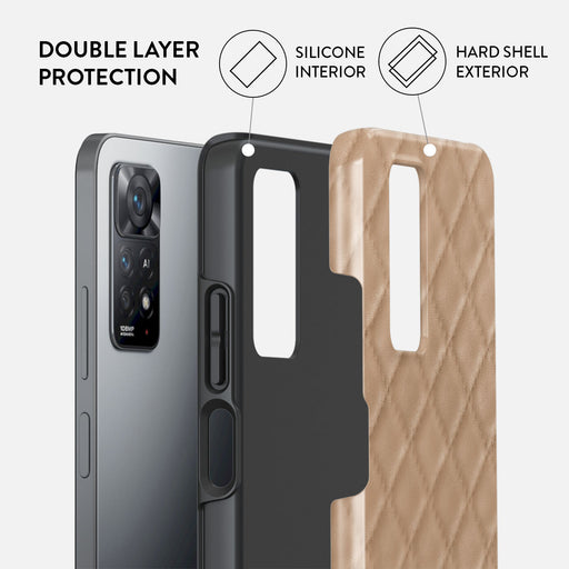 Simply Cream - Quilted Xiaomi Redmi Note 11 Pro+ Case 2