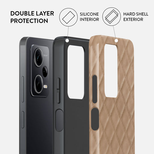 Simply Cream - Quilted Xiaomi Redmi Note 12 Pro 5G Case 2