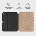 Simply Cream - Quilted iPad Air 13 (7th/6th Gen) Case 2
