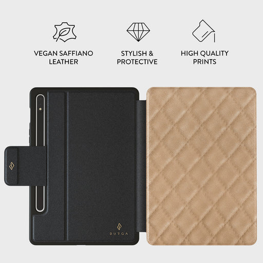 Simply Cream - Quilted Samsung Galaxy Tab S9+ Case 2