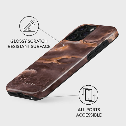 Fire Wood - Brown Marble iPhone 15 Pro Max Case 7