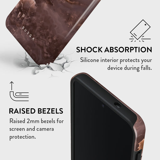 Fire Wood - Brown Marble Samsung Galaxy S25 Plus Case 4