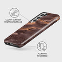 Fire Wood - Brown Marble Samsung Galaxy S22 Plus Case 7