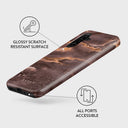 Fire Wood - Brown Marble Samsung Galaxy A26 5G Case 3