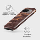 Fire Wood - Brown Marble Google Pixel 9 Case 3