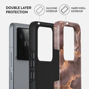 Fire Wood - Brown MarbleXiaomi 15 Pro Case 2