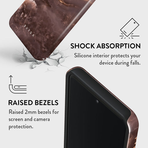 Fire Wood - Brown MarbleXiaomi 15 Pro Case 4
