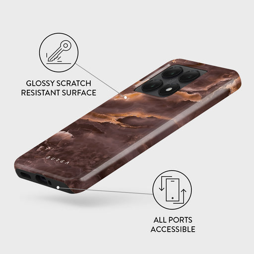 Fire Wood - Brown Marble Xiaomi 14T Case 3