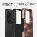 Fire Wood - Brown Marble Xiaomi Redmi Note 13 5G Case 2