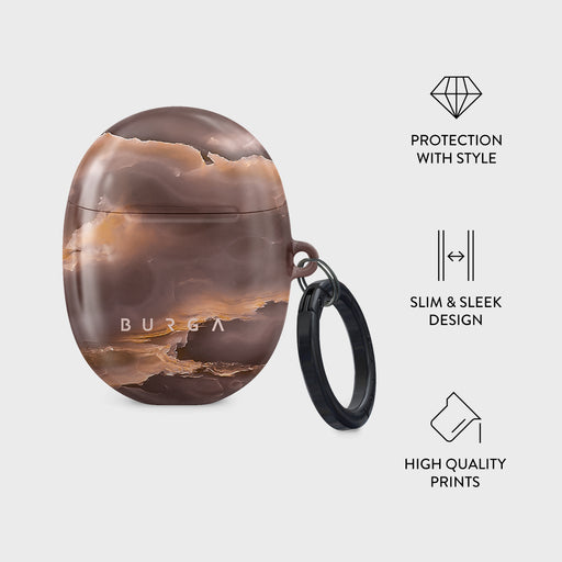 Fire Wood - Brown Marble Google Pixel Buds Pro Case 4