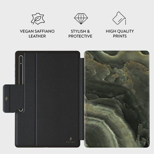 Misty Forest - Green Marble Samsung Galaxy Tab S8 Ultra Case 2