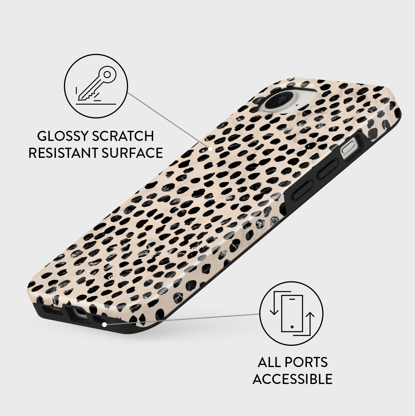 Almond Latte - Cute iPhone 16e Case | BURGA