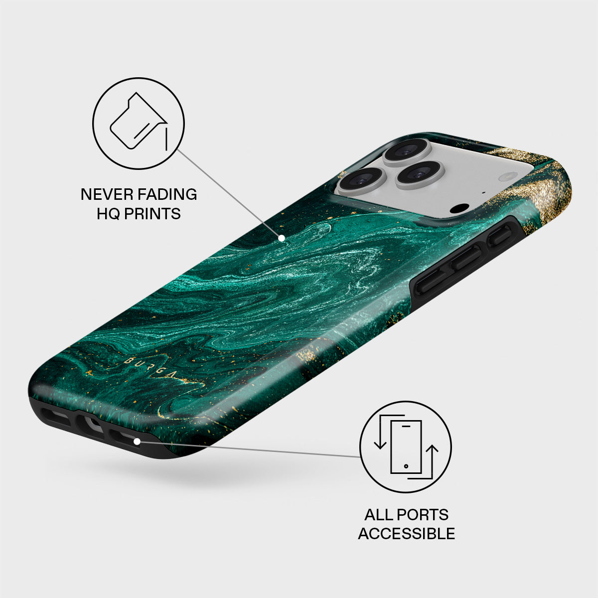 iPhone 17 Pro Max Case, Emerald Pool | BURGA