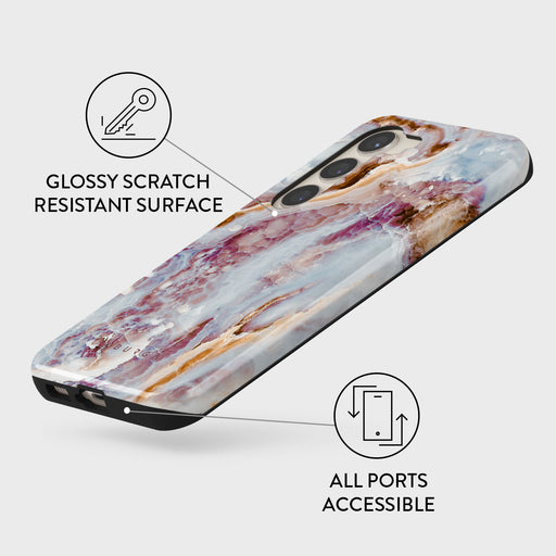 Frozen Leaves - Cute Marble Samsung Galaxy S23 Case 7