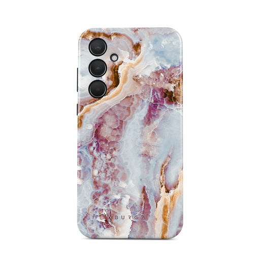 Frozen Leaves - Cute Marble Samsung Galaxy A35 Case 1