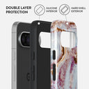 Frozen Leaves - Cute Marble Google Pixel 9 Pro Case 2